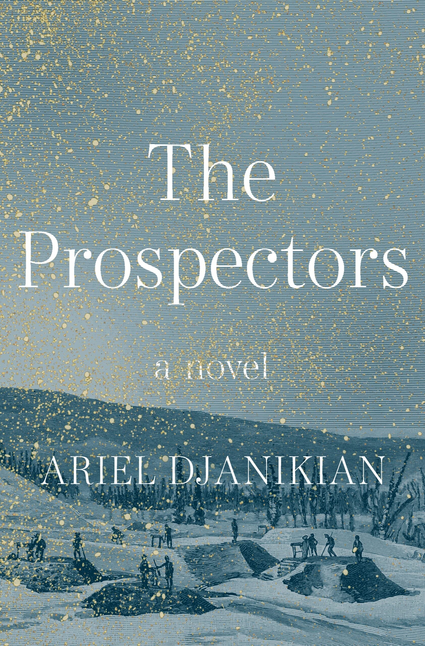 The cover of the The Prospectors, a winter gold mining scene.